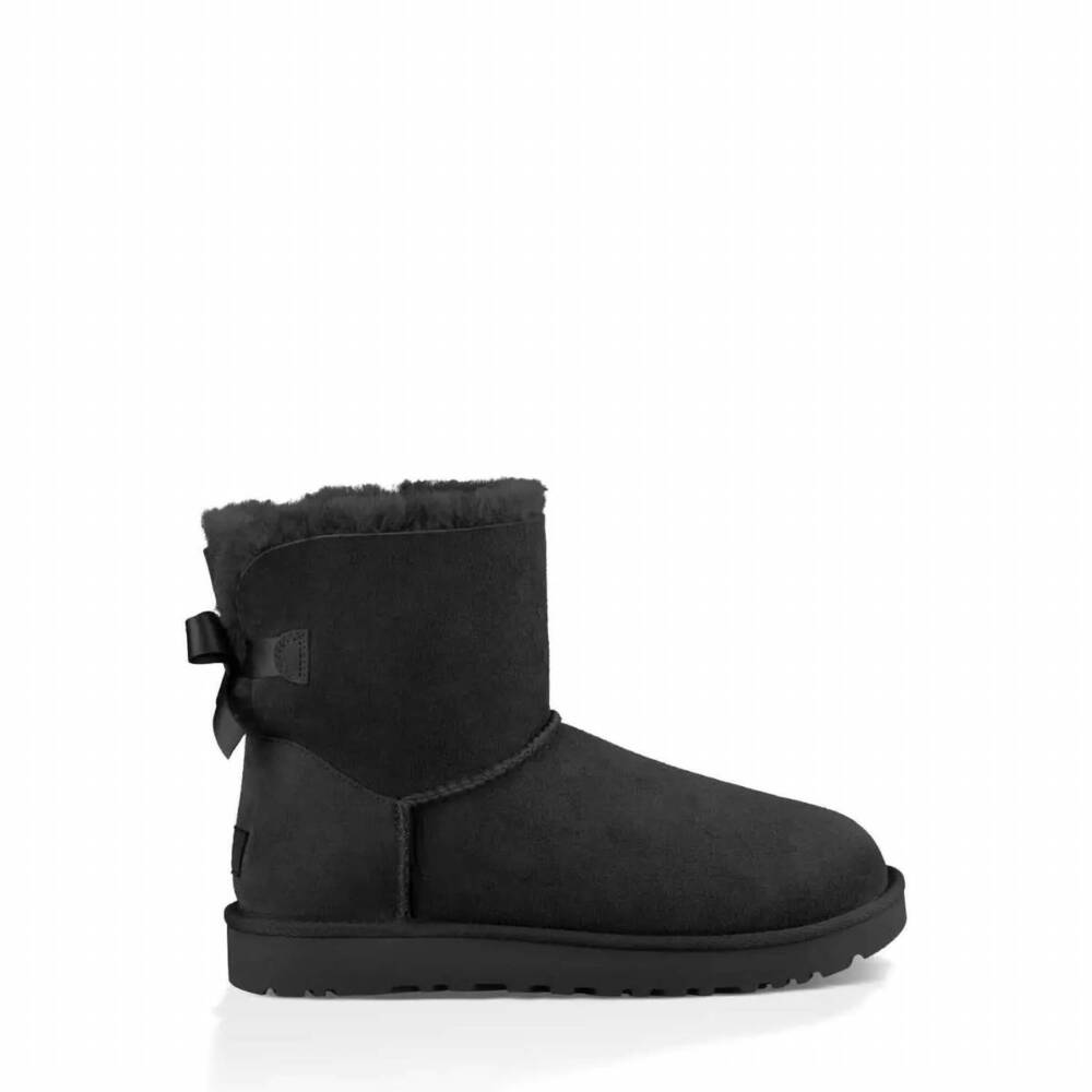 NEW UGG women's mini bailey bow ii boot in black